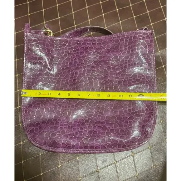 Gianni Bini Large Purple Leather Bag - Picture 12 of 16